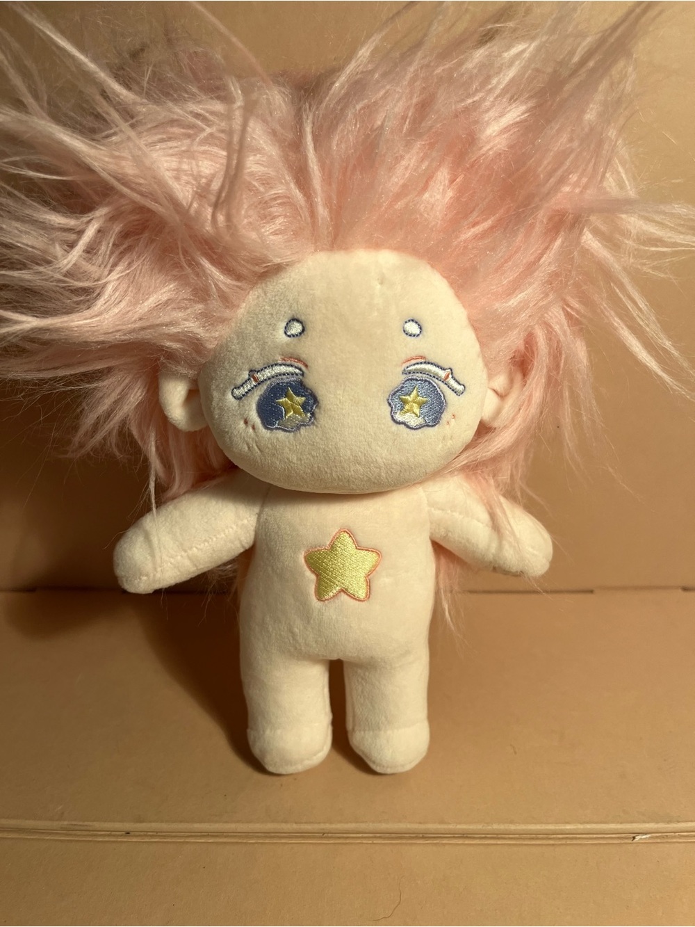 Plush Star-Eyed Doll in Soft Pink Hair - 👽👽🎀🎀🎀🎀🎀🎀🎀🎀🎀🎀🎀